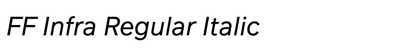 FF Infra Regular Italic